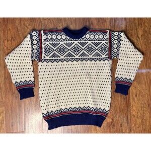 Vintage Dale Of Norway Mens Wool Sweater Winter Pattern EUC Size 50